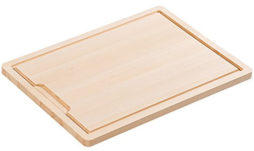 Kesper 68102 Tranchierbrett mit Saftrille aus FSC-Buche, 50 x 36 x 2 cm