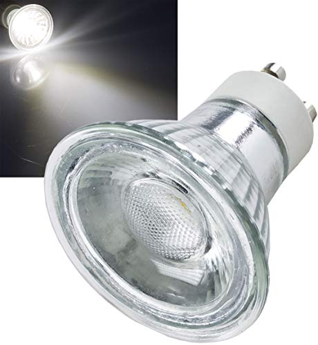 ChiliTec LED Strahler GU10 Lampe 230V 5W 460lm Ersatz Leuchtmittel für Halogen-Strahler für Einbaustrahler Leuchten 4000k Weiß