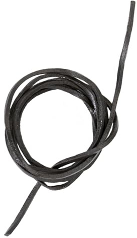 Robuster Vierkantriemen Lederriemen Schwarz oder Braun Mittelalter LARP Wikinger verschiedene Größen (Schwarz, 120cm)