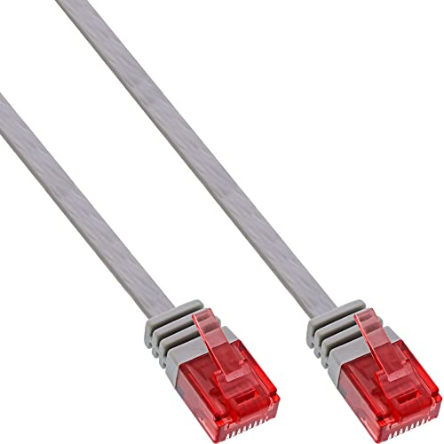 InLine 71603 Patchkabel flach, U/UTP, Cat.6, grau, 3m