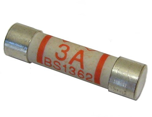 All Trade Direct 10 X 3 Amp Domestic 240V Household Mains Plug Fuse Electrical Cartridge Fuses by All Trade Direct