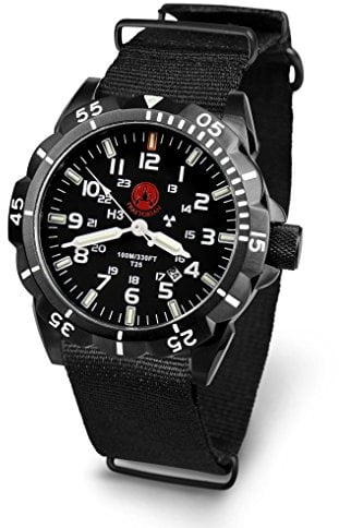 Praetorian Night Patrol Black PVD - Nato Armband - H3 Trigalight - Tritium