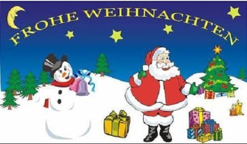 U24 Fahne Flagge Frohe Weihnachten III Weihnachtsfahne 60 x 90 cm