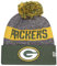 New Era Green Bay Packers NFL Sideline Bobble Beanie - One-Size
