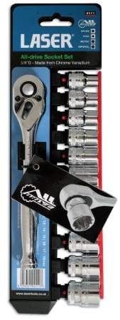 Laser 4111 4111 Alldrive-Steckschlüssel-Set 3/8 D