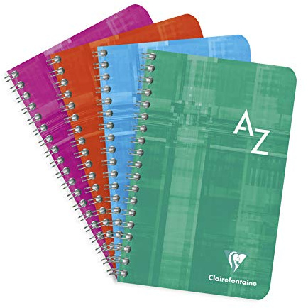 Clairefontaine 68698C Registerbuch Spirale 11x17cm 50 Blatt Seyes sortiert