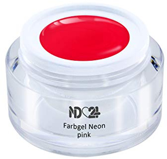 ND24 NailDesign® UV Farbgel für Gelnägel in Studio-Qualität – Nagelgel mit exzellenter Deckkraft & intensiven Gelfarben – Gelnägel Farben für UV & LED Lampen – Neon Pink 5ml