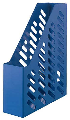 HAN Stehsammler KLASSIK KARMA - 10 STÜCK, umweltfreundlich 80-100% Recyclingmaterial, Stehordner, Zeitungsständer, für DIN A4/C4, 16018-16, öko-blau