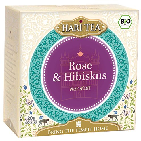 Hari Tea Nur Mut / Das schaffst du Rose & Hibiskus, 2er Pack (2 x 20 g) - Bio