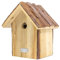 mgc24 Vogelhaus für Blaumeise - Wildvogel Nistkasten zum Aufhängen für Garten und Balkon, aus Holz wetterfest, Naturoptik mit Rindendach, 20 x 17,8 x 30,8 cm