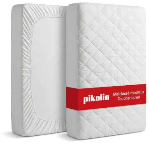 PIKOLIN Coprimaterasso Matrimoniale 200 x 200 cm 32 cm di Altezza Traspirante Silktouch, Certificato Oeko-Tex - Protettore di Materasso Imbottito e Lavabile