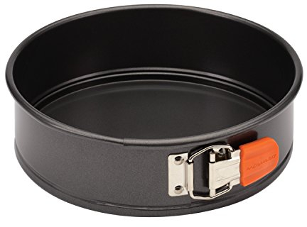 Rachael Ray Oven Lovin' Antihaft-Backform, Springform, Kuchenform mit Griffen, rund, 22,9 cm, Grau