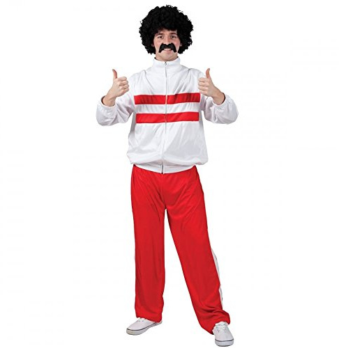 Wicked Costumes Mens 80s Tracksuit Fancy Dress Costume – Retro Shell Suit Style Outfit for Parties, Festivals & Stag Nights - One Size