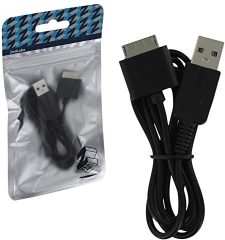ZedLabz data sync and charge USB cable lead for Sony PSP Go handheld console (PSP-N1000 series) - 1M black