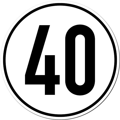 GreenIT Aufkleber Sticker 40 kmh km/h 20cm Schild Geschwindigkeit für Traktor Schlepper Zugmaschine Multicar Anhänger Fahrzeug (1)