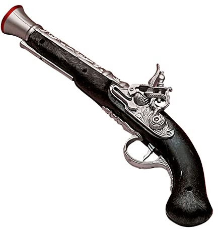 W WIDMANN MILANO Party Fashion 3085P - Antike Piratenpistole, schwarz, Kostümzubehör, Seeräuber, Gewehr