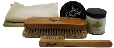 Burgol Schuhpflegeset Schuhpomade und Schuhwachs als Reiseset für Unterwegs