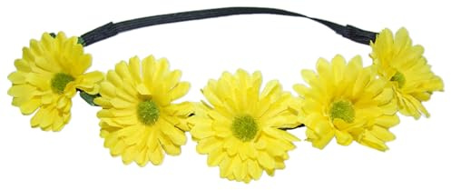 Blumen Haarband mit Margeriten - Gelb