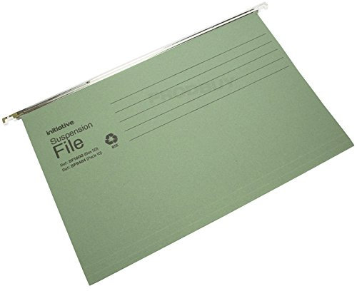 [Box of 50] Green Hanging Suspension Files with Tabs & Inserts (Foolscap)