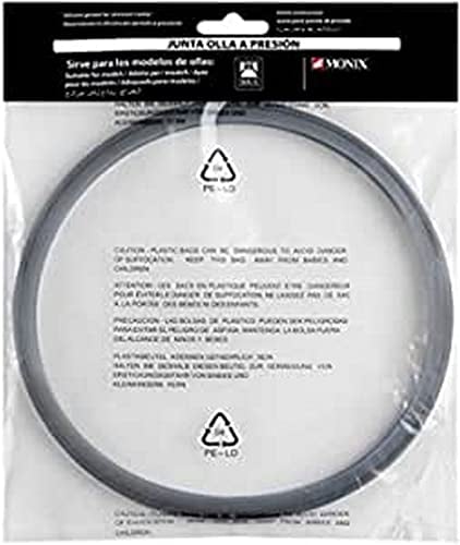 BRA A990988 Junta Silicona para ollas a presión Monix 4 litros, 6 litros y 7 litros, Gris, 22 cm