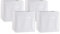DII Lot de 4 bacs de rangement pliables en tissu non tissé, 27,9 x 27,9 x 27,9 cm, blanc