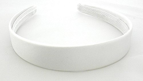 2.5cm White Satin Covered Alice Band Head Band Hair Accessory
