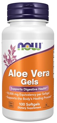 NOW Supplements, Aloe Vera (Aloe barbadensis) 10,000 mg, Supports Digestive Health*, 100 Softgels