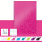 Leitz WOW Notizbuch A4 kariert, Hardcover, 160 Seiten, 80 Blatt FSC-zertifiziertes Papier (80 g/m²), Hochwertiger laminierter Einband, Fadenheftung, Für Büro, Schule oder als Tagebuch, Pink, 46261023