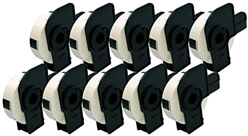 10 x DK11204 17mm x 54mm Etiketten (400 Stück/Rolle) kompatibel zu Brother P-Touch QL-500 QL-500A QL-550 QL-560 QL-570 QL-700 QL-710W QL-720NW QL-800 QL-810W QL-820NWB QL-1050 QL-1100 QL-1110NWB