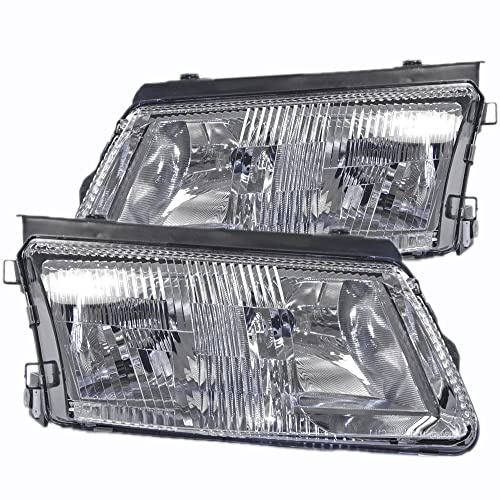 BESTPRICE 2x Hauptscheinwerfer vorne links + rechts H1 / H7 Frontscheinwerfer ohne Stellmotor, Kompatibel mit VW PASSAT B5 (3B2), PASSAT B5 Variant (3B5)