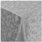 Tischdecke Stoff Damast Barock Jacquard Ranken Design mit Saum oval 140x190 cm Grau