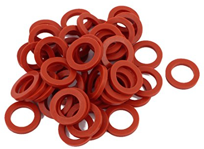 sourcing map 50stk. 24mm x 16mm x 3mm O-Ring Rohr Dichtung Silikon Scheibe für Warmwasserbereiter DE de