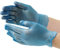 Blue Vinyl Gloves Size: Small. Box quantity: 100.