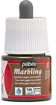 Pebeo Marbling, 45 ml Bottle with Dropper - Sienna