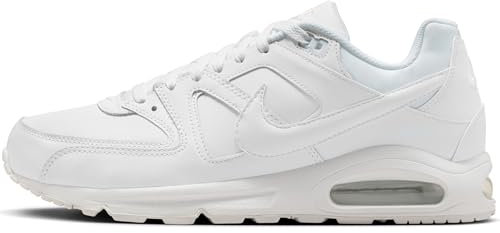 Nike Air Max Command Leather, Zapatillas De Running para Hombre, Blanco / Plateado (White / White-Metallic Silver), 39 EU