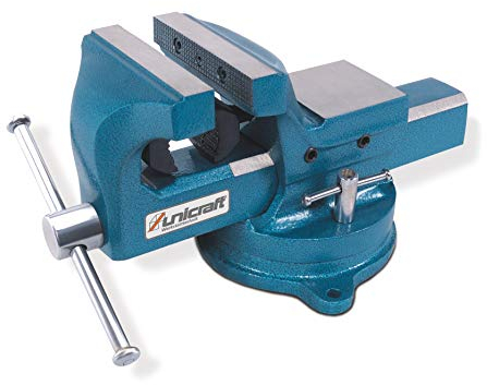 Unicraft Schraubstock 175 mm (Backen: 175 mm, Spannweite min.:180 mm, drehbarer, Ambossfläche) 6350175