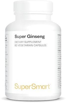 Super Ginseng - Steigert Libido und Vitalität - Hilft bei der Verbesserung von Konzentration, Gedächtnis und körperlicher Ausdauer - Standardisiert auf 30% Ginsenoside - Vegan - SuperSmart