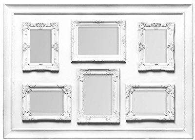 Premier Housewares Vintage Multi-Photo Frame for 6 Photos, White