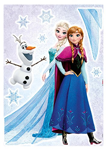 Komar Disney Deco-Sticker FROZEN SISTERS | 50 x 70 cm | Wandtattoo, Wandaufkleber, Wandsticker, Wandbild, Eiskönigin, Elsa, Anna, Olaf, Kinderzimmer | 14046h