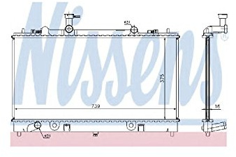 Nissens 62466A Kühler, Motorkühlung