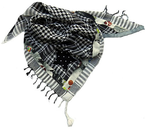 Farbgewitter Palituch Halstuch Stern schwarz 150 cm