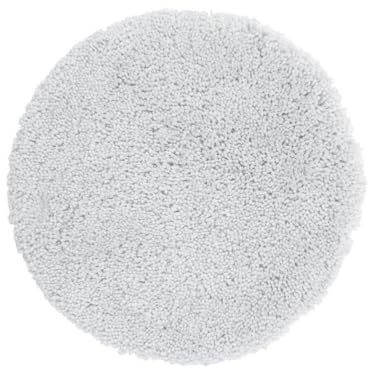 Spirella Badteppich Badematte Duschvorleger Mikrofaser Hochflor | flauschig | rutschhemmend | geeignet für Fußbodenheizung |60 cm Rund | Weiß