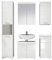 trendteam smart living - Amanda - Badezimmer Komplettset (WBU + Spiegelschrank + Standschrank + Hochschrank + Hängeschrank) - Weiß/Weiß Hochglanz - (BxHxT) 163 x 190 x 34 cm - Kratzfest