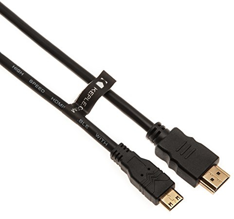 Keple Hochgeschwindigkeits Mini HDMI Kabel Mini-HDMI-zu-HDMI-Kabel Anschluss Kompatibel mit Canon | Medion | Nikon | Olympus | Sony (1m / 3.3ft)