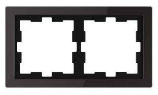 Merten Rahmen 2f.onyxsw MEG4020-6503 D-Life Glas Abdeckrahmen 4042811197971