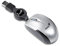 GENIUS Micro Traveler Souris optique USB, 1200 dpi, 3 touches et 1 molette, avec câble rétractable de 74 mm Argent