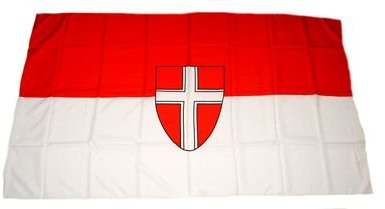 Fahne/Stockflagge Österreich - Wien 30 x 45 cm Flagge