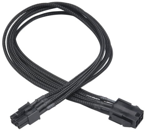 Akasa AK-CBPW07-40BK Flexa V6 PCI Express 6 Pin Power Extension Cable