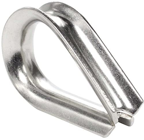 25 Stück Kausche 3 mm - Edelstahl A4 änhl. DIN 6899 I Seilschutz, Spitzkausche, Seilkausche