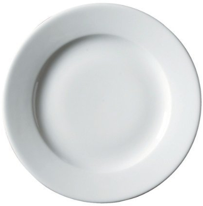 Royal Genware Classic Winged Plates, 23cm/9 Pack of 6, White Plates, Dinner Plates, Porcelain Plates, Commercial Quality Tableware for Domestic and Catering Use. GET Cooking!